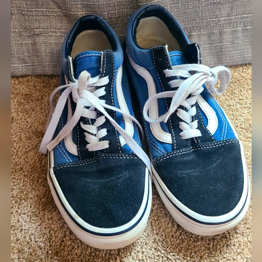 Blue lace up vans